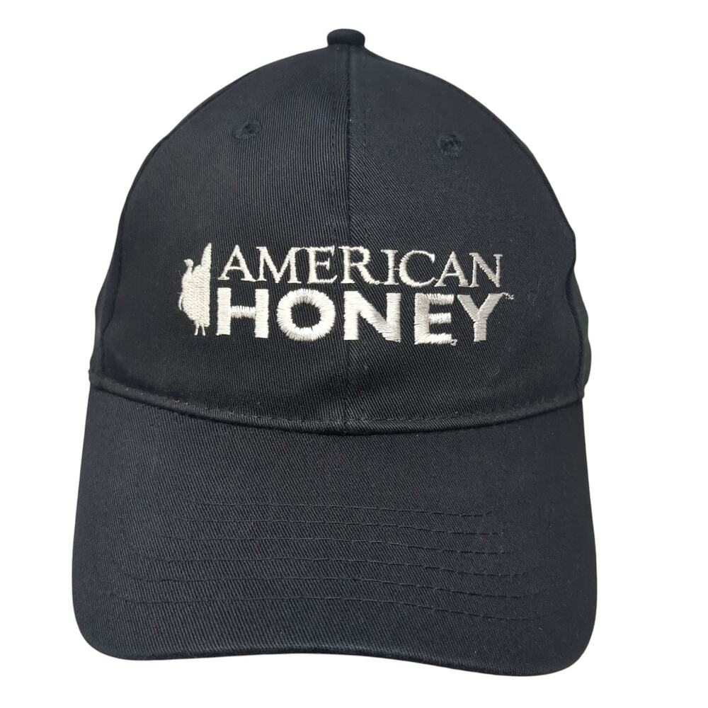 American Honey Fitted Baseball Cap Black One Size Lightweight Embroidered AMC